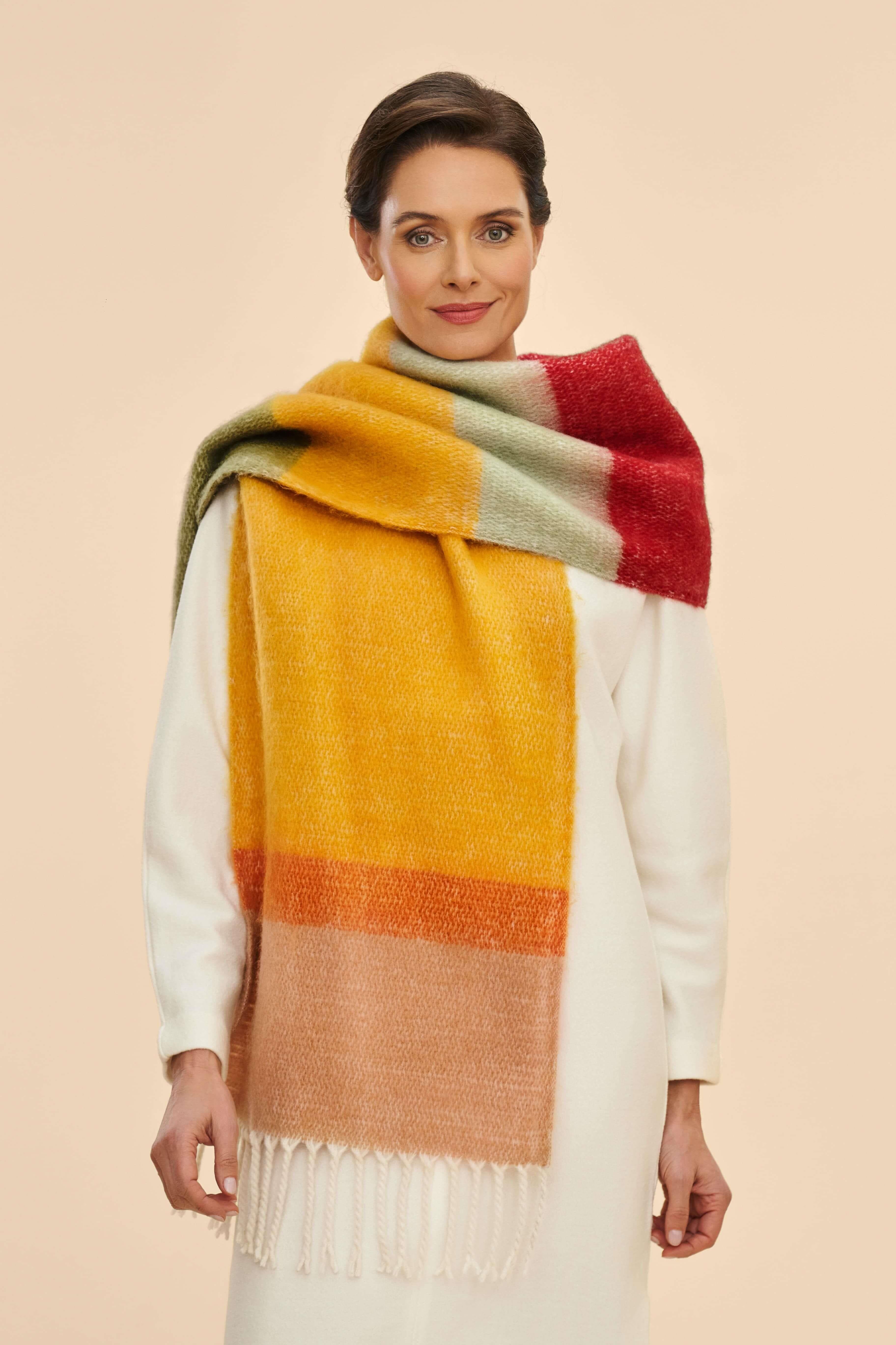 Soho Cosy Scarf - Burgundy Mix
