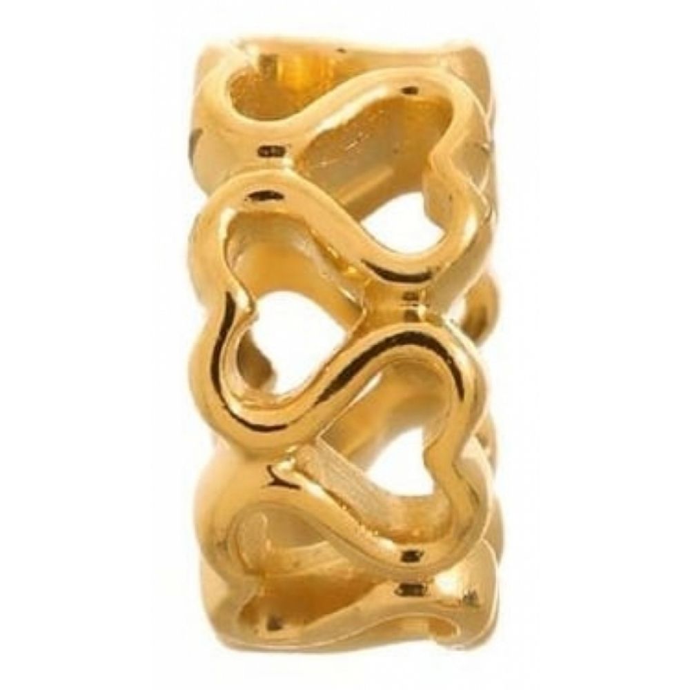 Gold Plated Multiple Hearts Charm