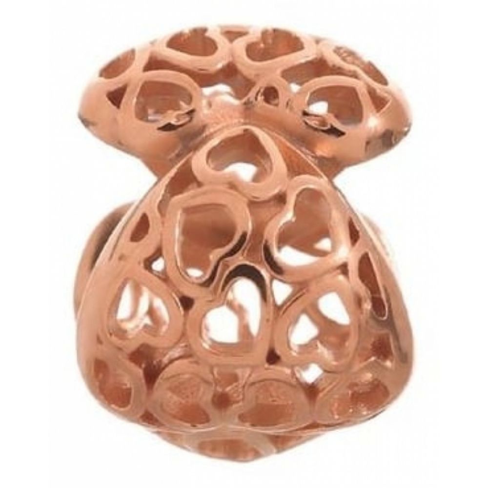 Rose Gold Heart Beat Charm