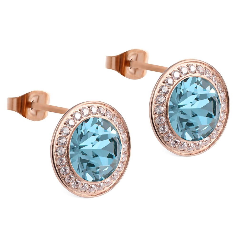 Tondo Deluxe (Rg/P) 13mm Aqua Bohemica Stud