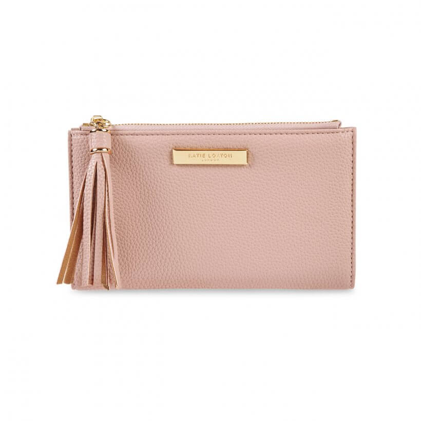Sophia Tassel Fold Out Purse | Pale Pink