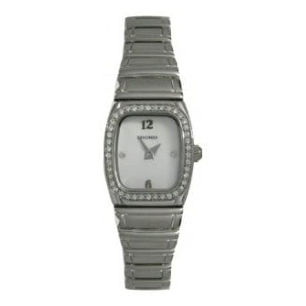 Ladies Stainless Steel Quartz Bracelet Watch White Dial