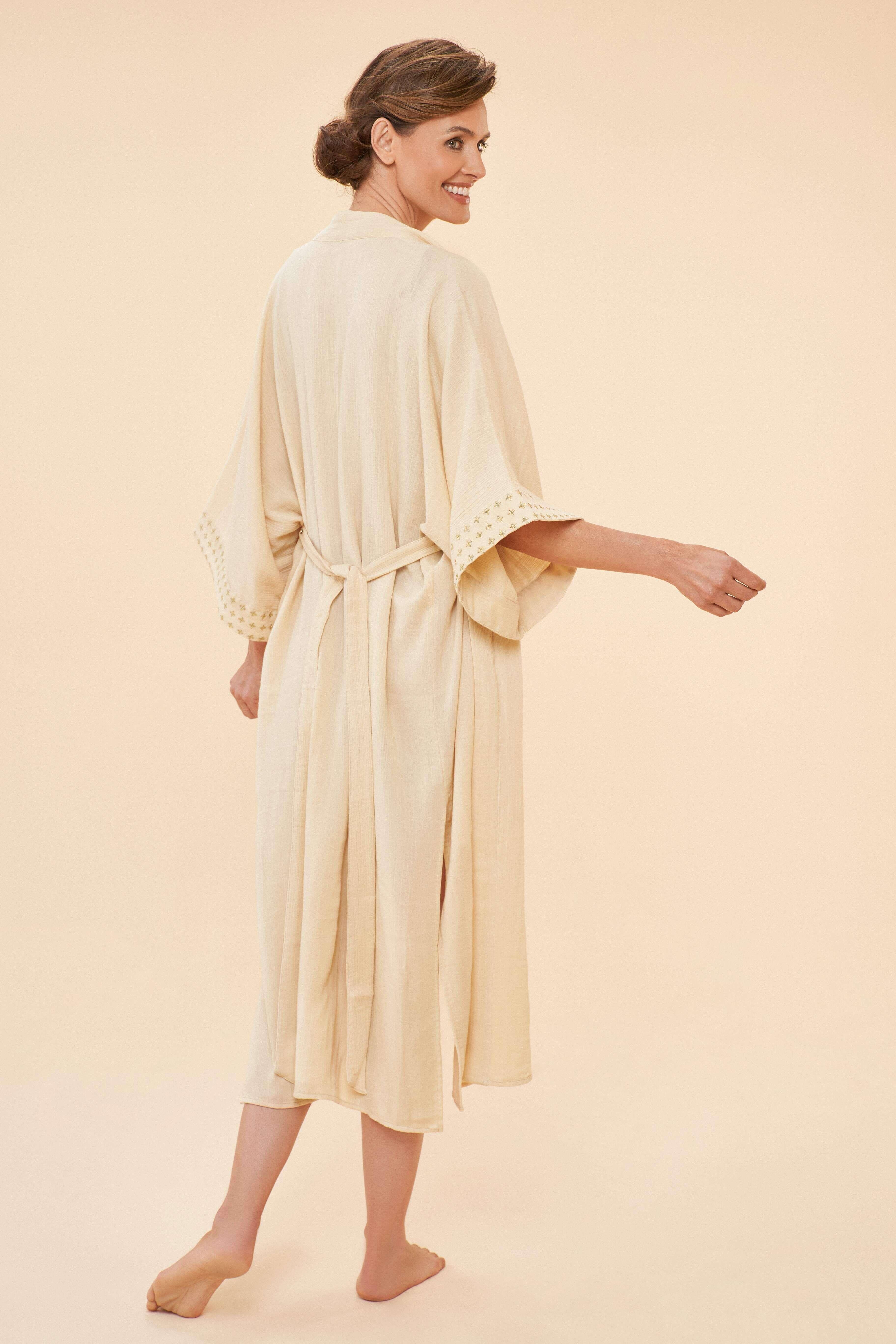 Organic Cotton Retreat Gown In Coconut