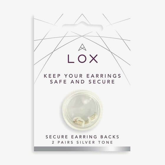 Lox Silver 2 Pair Pack Secure Earrings Backs