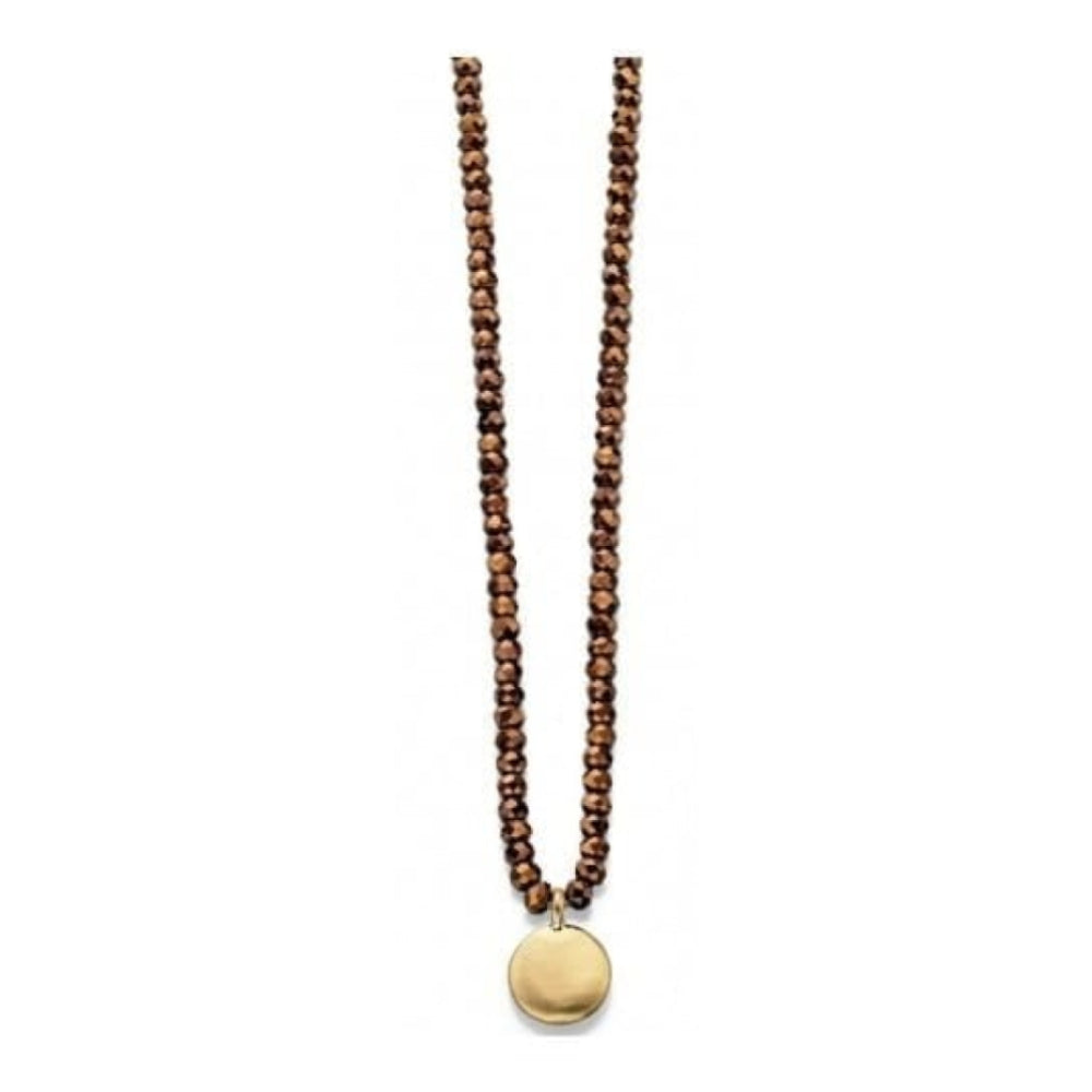 Ladies Copper Faceted Bead Necklace
