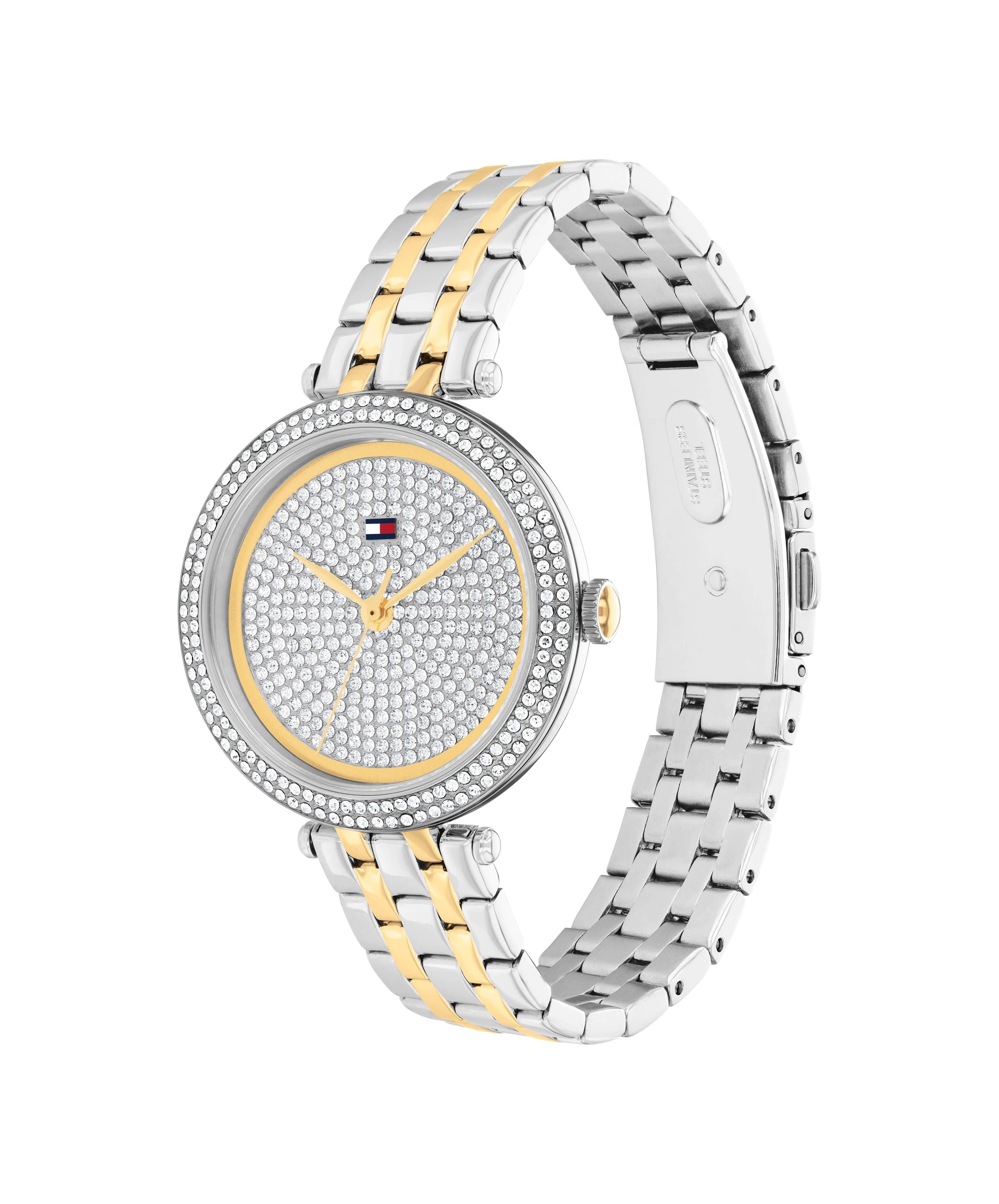 Women's Natalie Silver Crystal Dial & TwoTone Bracelet Watch