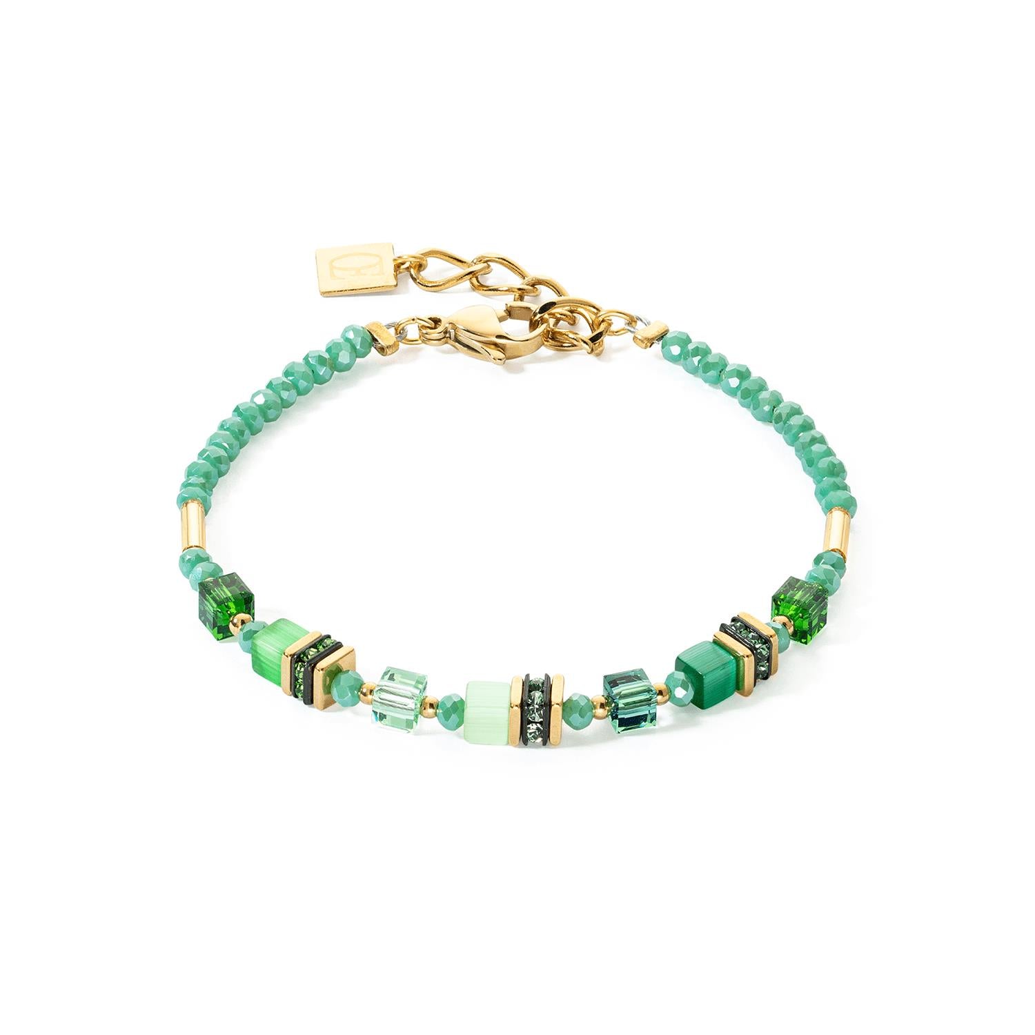 Mini Cubes Green Bracelet