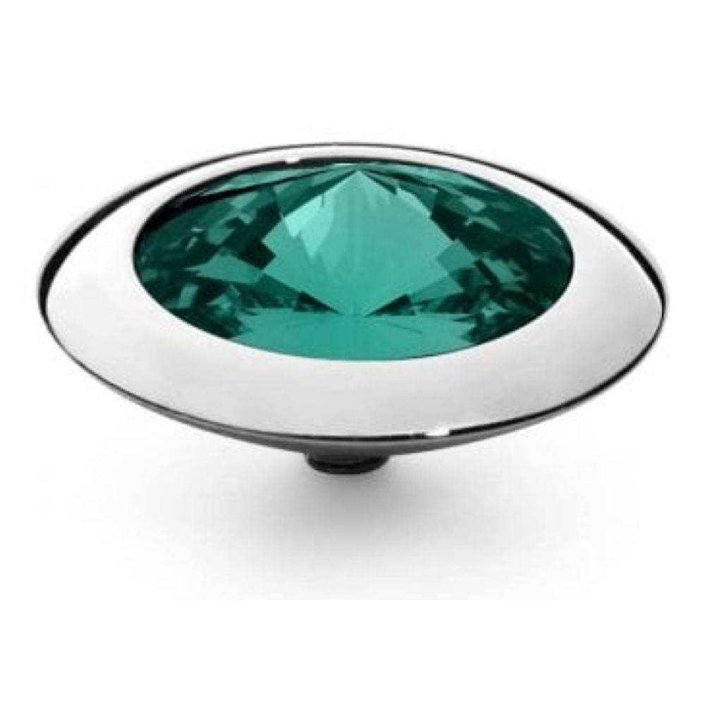 Famosa Silver 16mm Tondo Ring Top Emerald