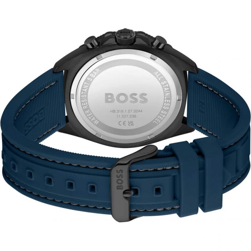 Energy Grey Chronograph Dial Blue Strap Watch