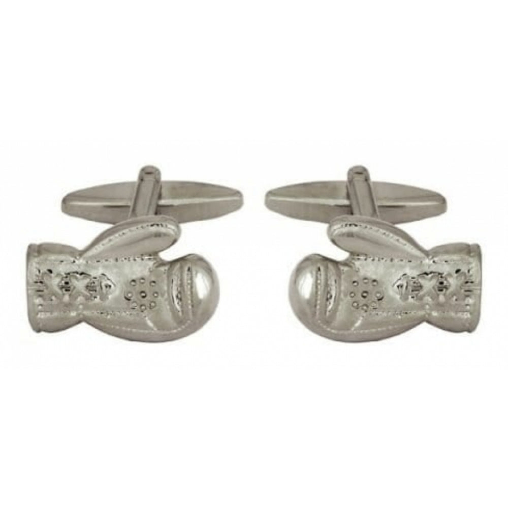 Dalaco Rhodium Plated Boxing Gloves Cufflinks