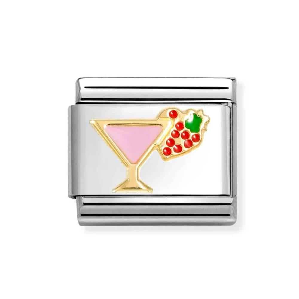 Composable Classic Link Pink Cocktail In 18K Gold & Enamel