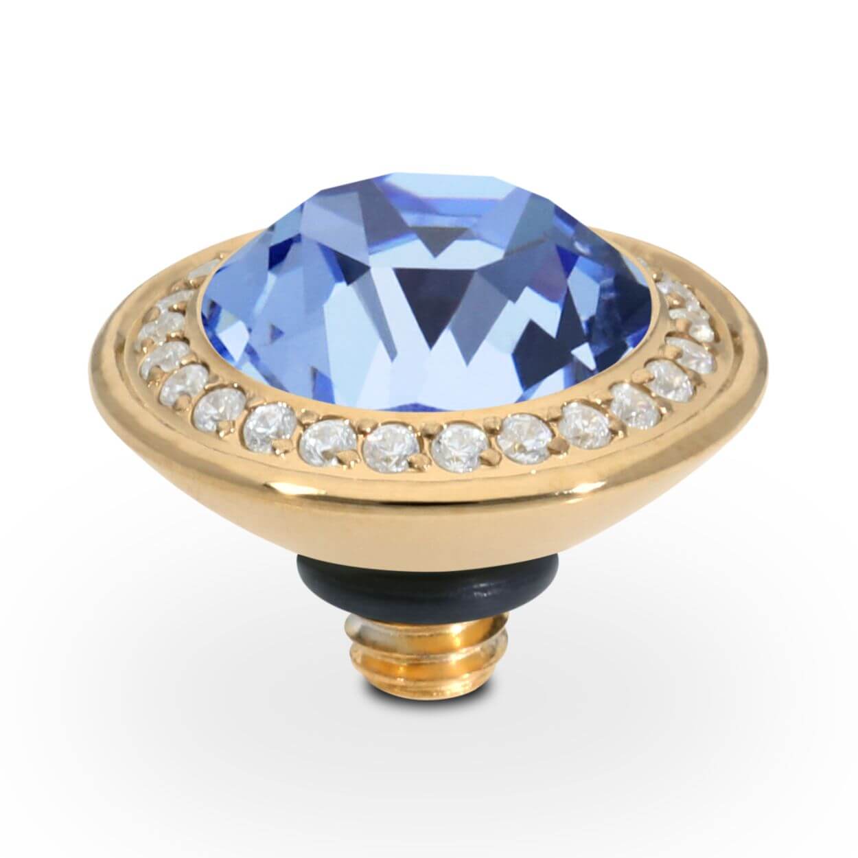 TONDO Deluxe (G/P) 9mm Light Sapphire Ring Top