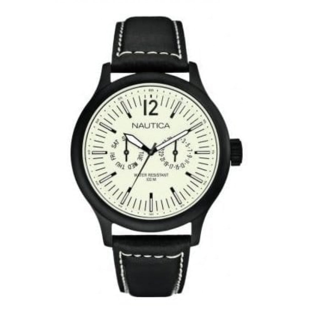 Gents NCT Black Leather Multifunctional Watch