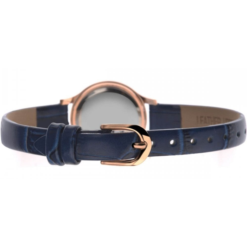Ladies Watch With Blue Leather Strap
