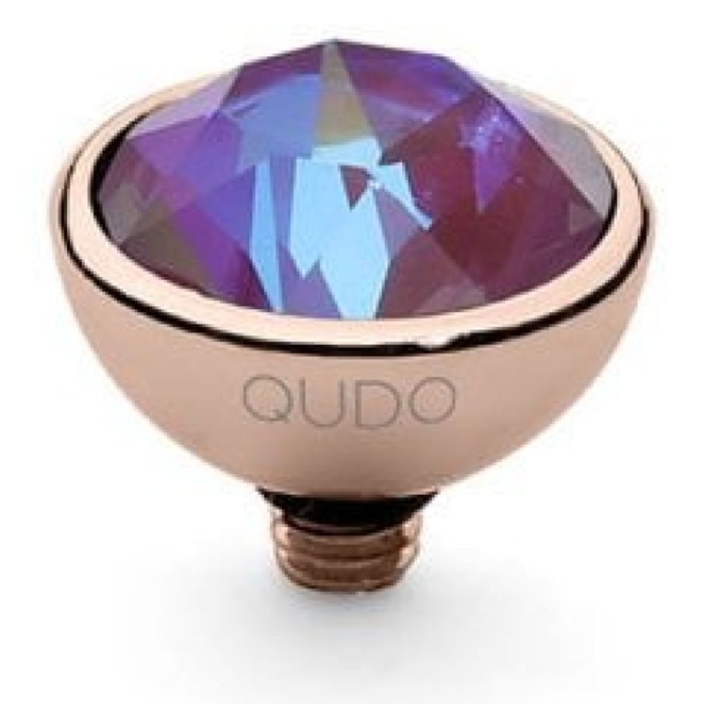 Interchangeable Bottone Burgundy Delite Crystal Top in RG