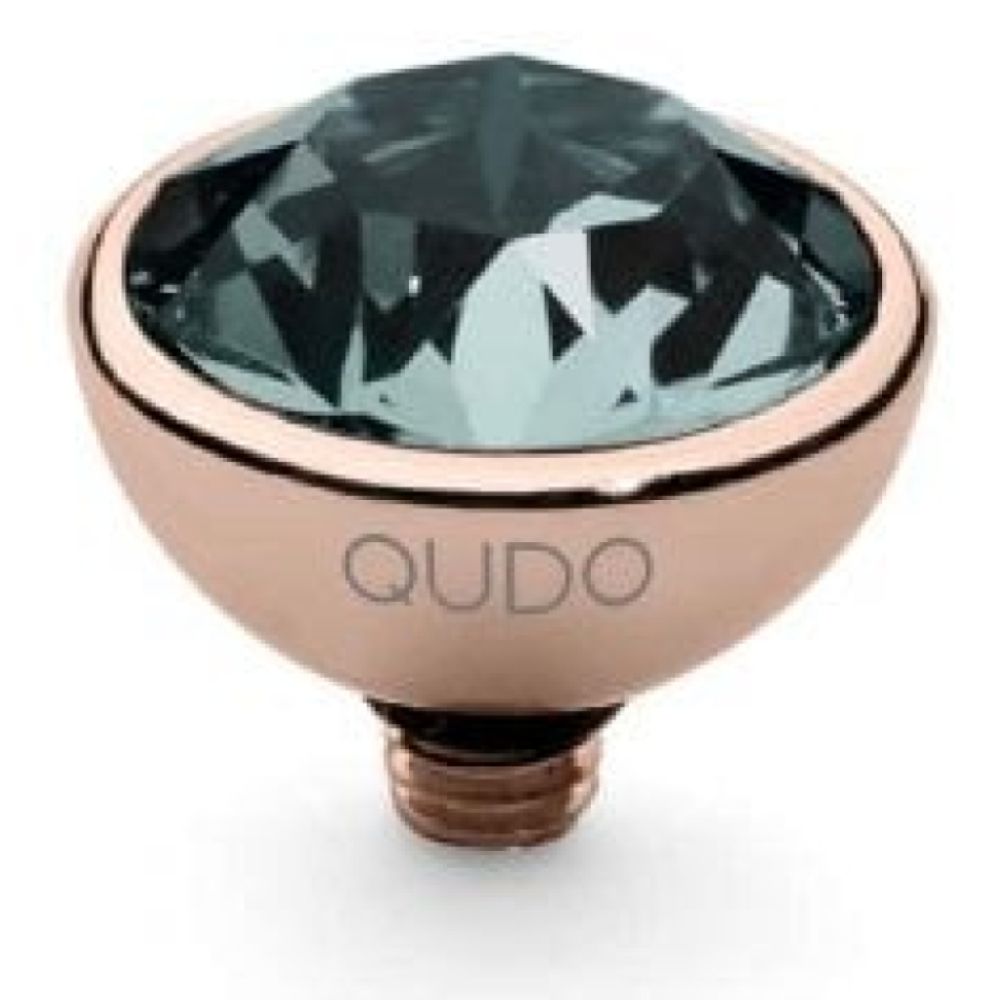 Famosa Rose Gold 10mm Bottone Ring Top Indian Sapphie