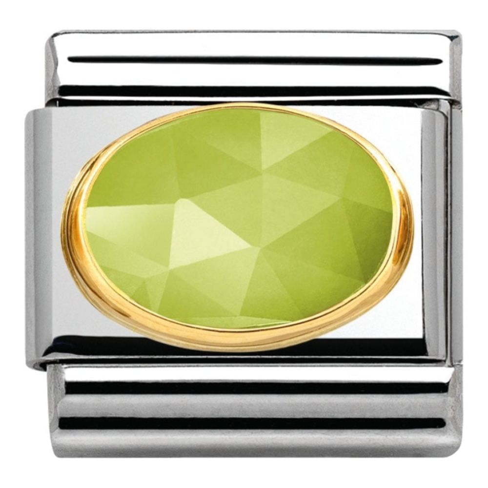 Classic Gold Set Green Jade Link
