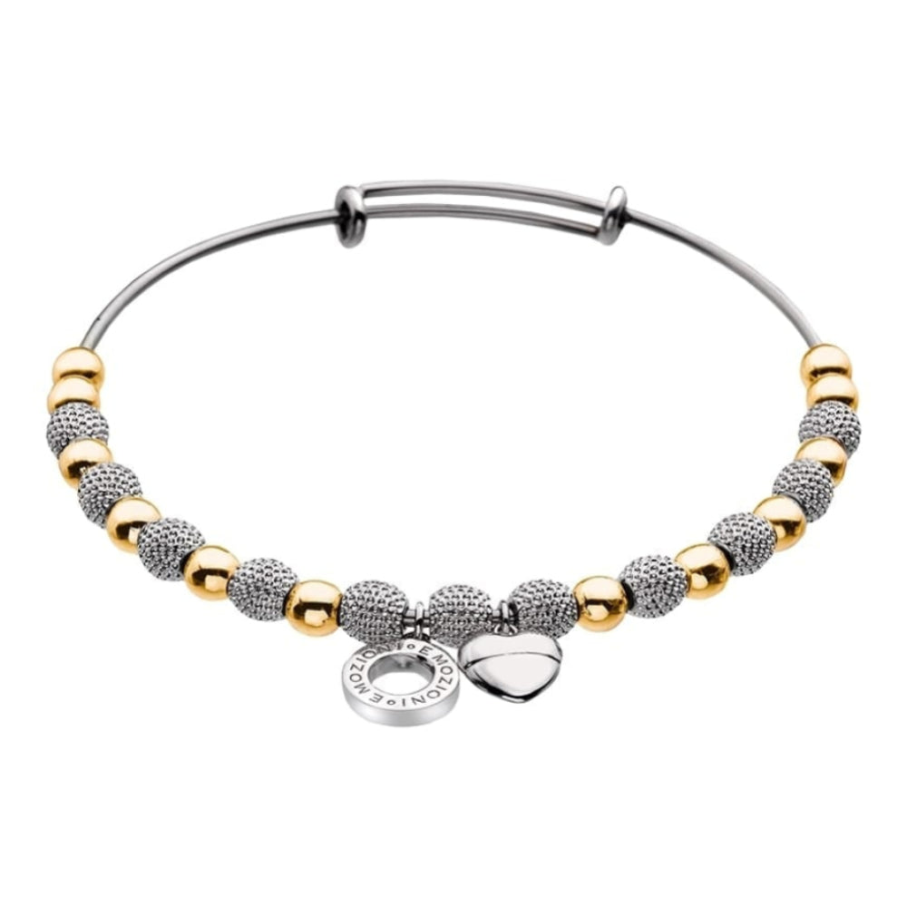 Emozioni Yellow Gold and Silver Plate Ula Bangle - Large