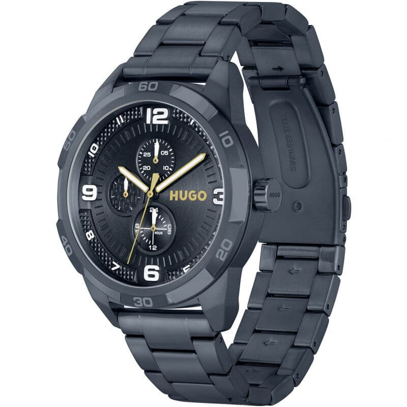 #GRIP Blue Dial Blue IP Bracelet Strap Watch