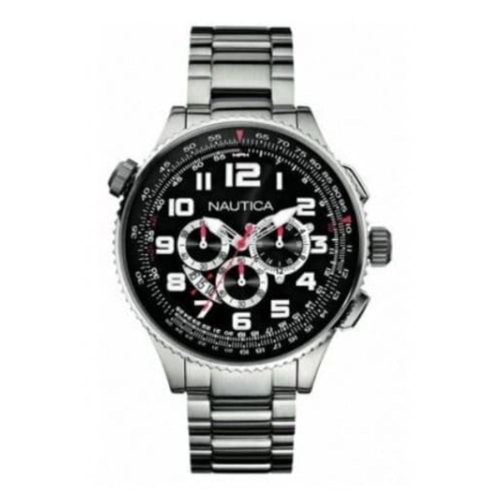 Stylish Stainless Steel Large Face Chronograph Wristwatch