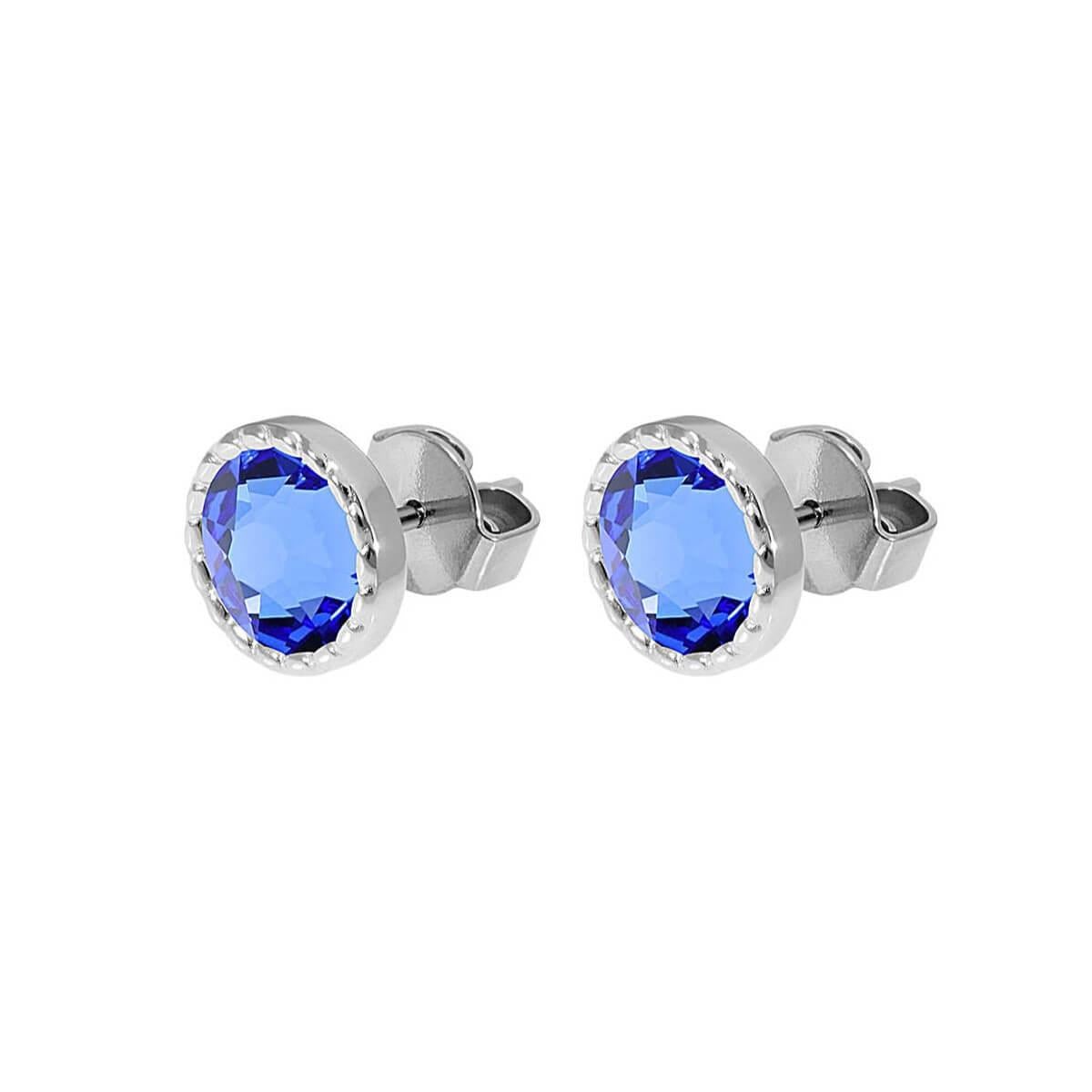 Bocconi Flat 9mm Sapphire Stud (S/P)