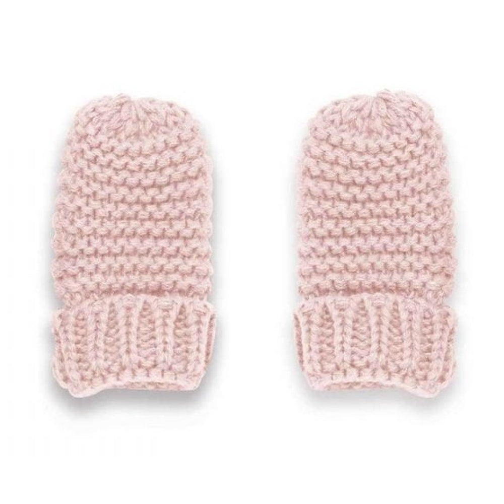 Baby Hat and Mittens Set 0-6 Months | Pink