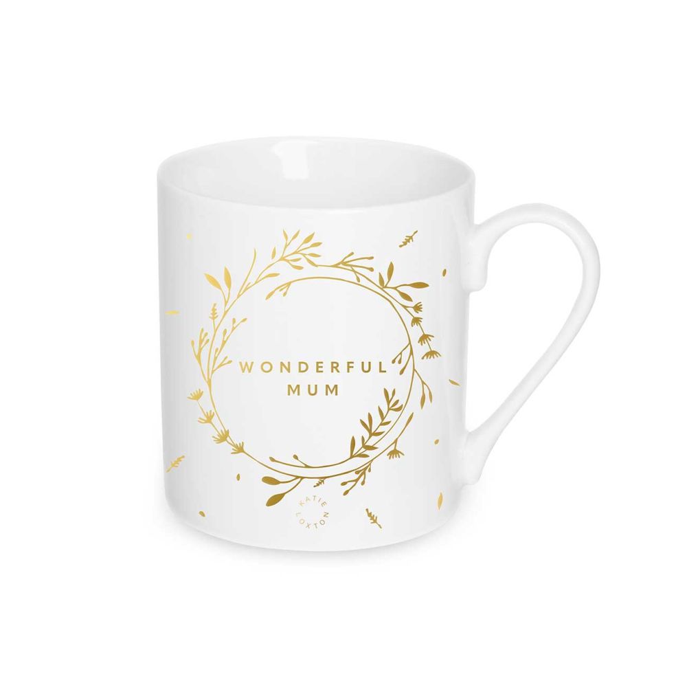 Porcelain Mug | Wonderful Mum | White and Gold