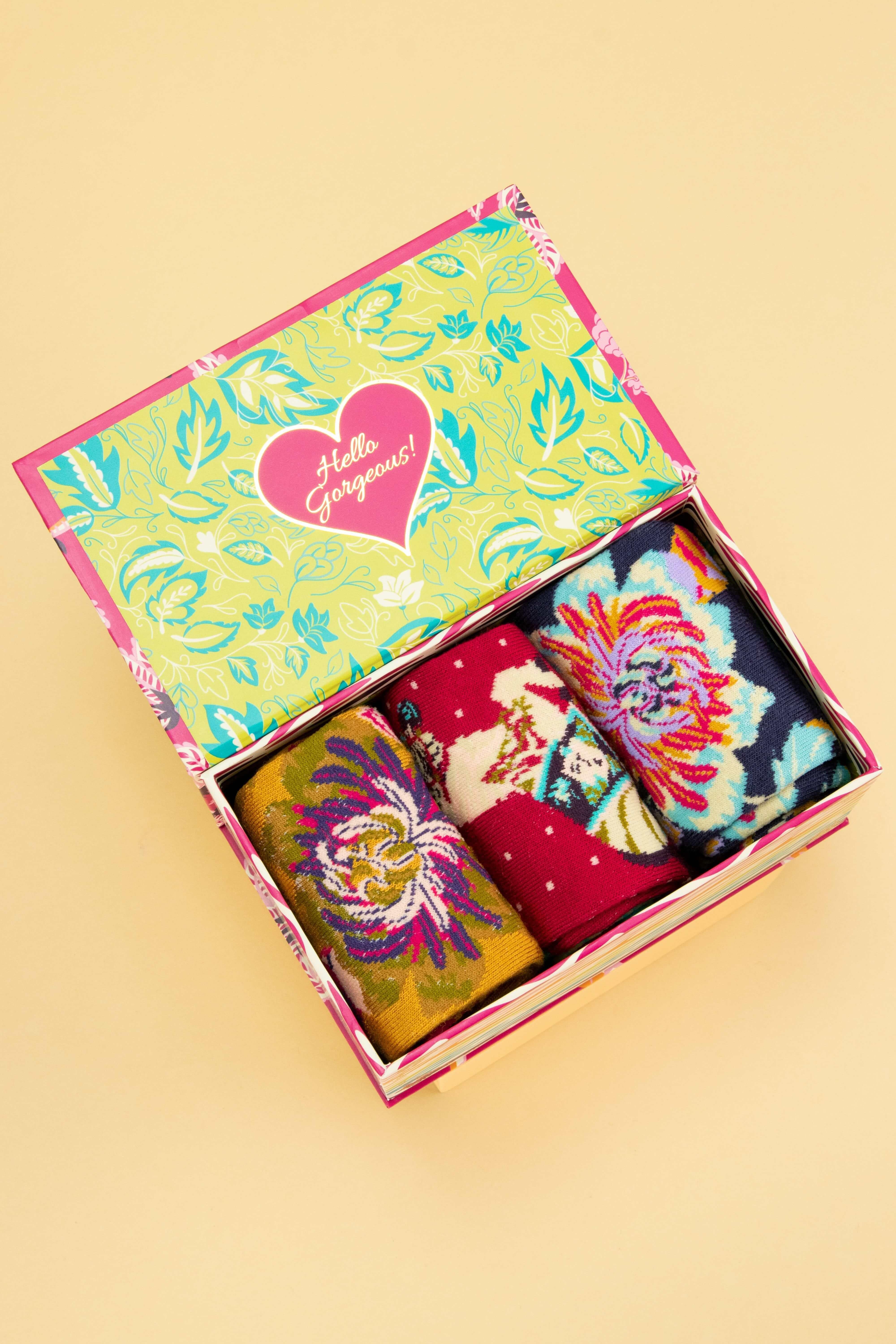Ladies Zebra Carnival Sock Box