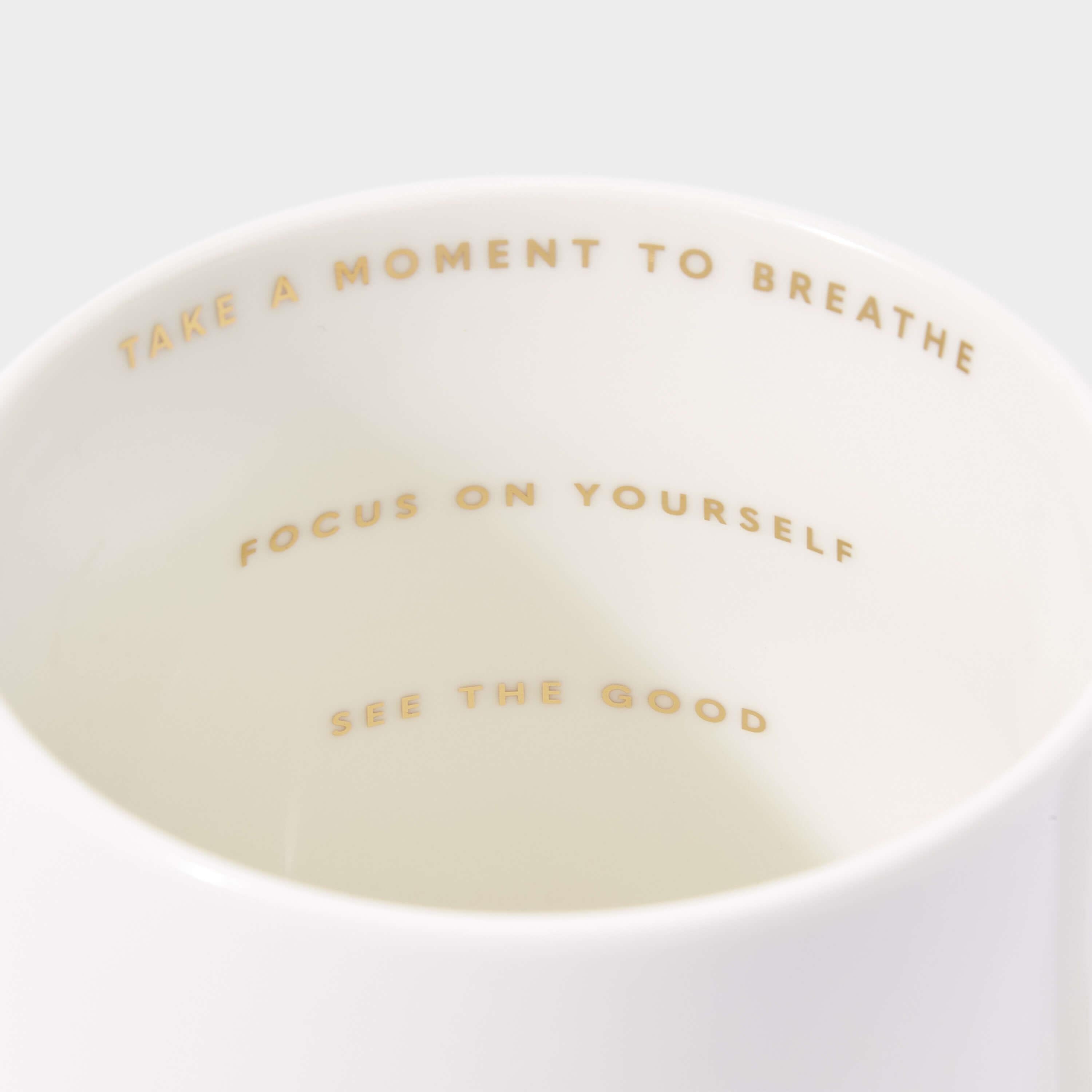Porcelain Mug | Take Time To Enjoy The Little Things In Life| Sage Green