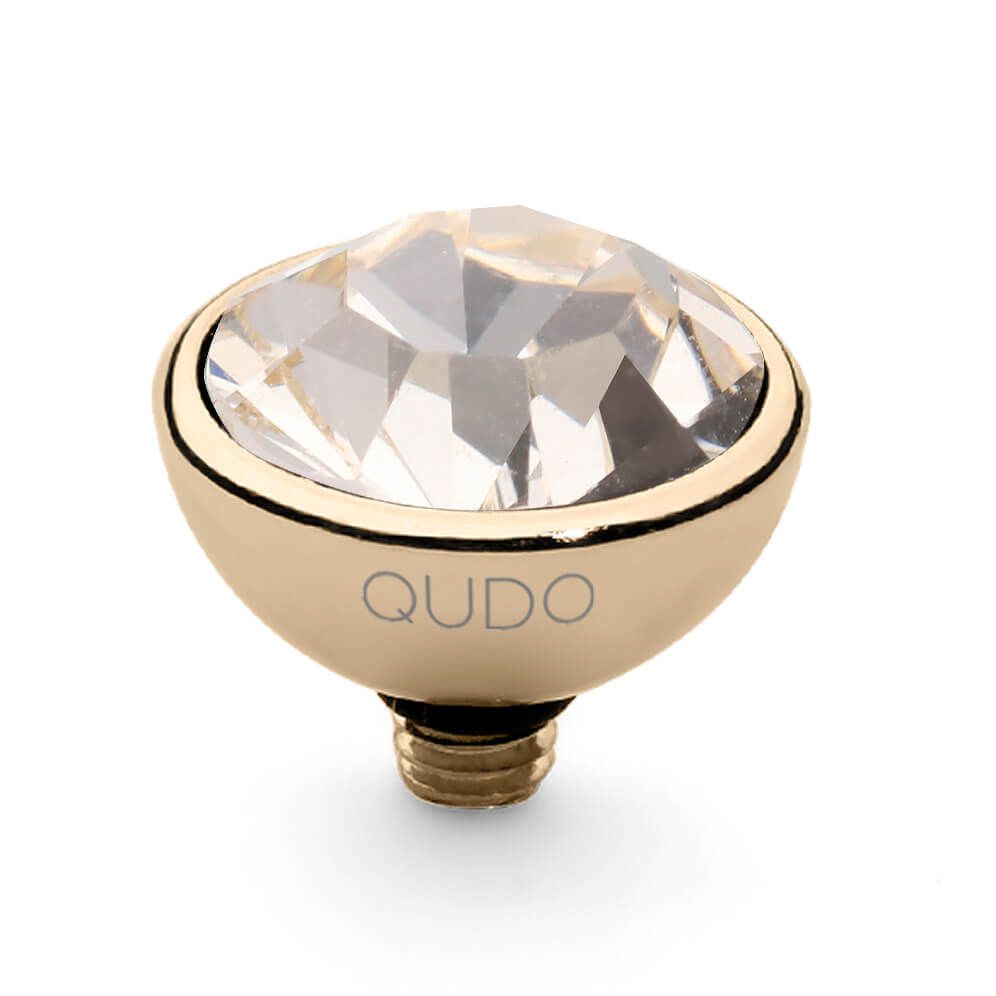 Bottone (G/P) 10mm Light Gold Quartz Top