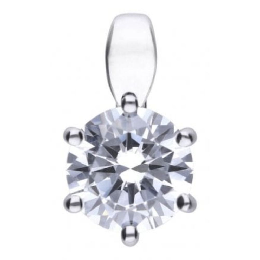 Claw Set 1.5ct Solitaire Pendant Necklace