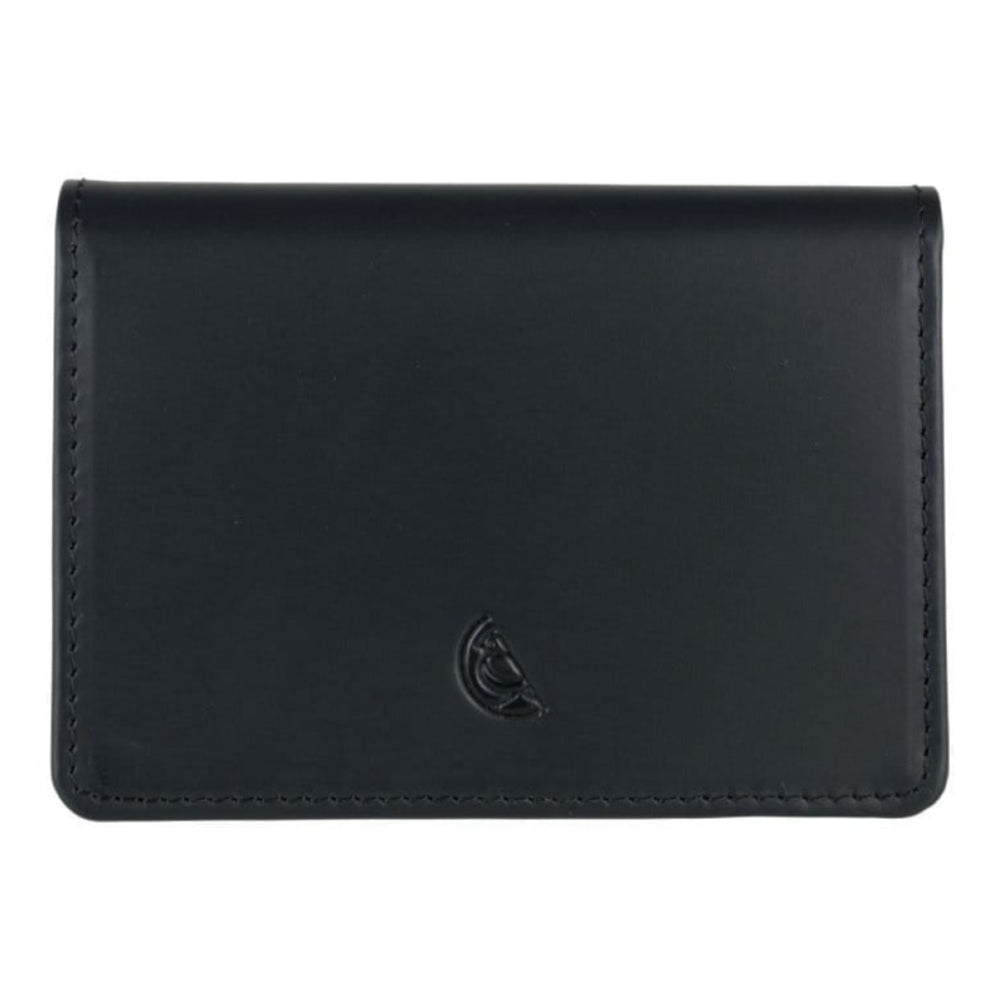 Leather Credit Card holder with Pheasant lining -Black