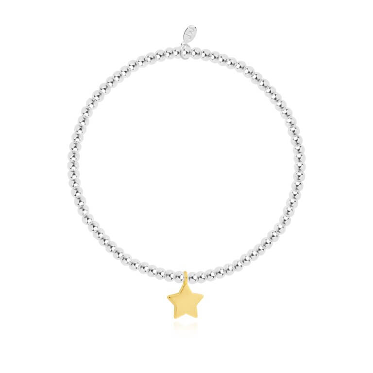 A Little | Birthday Girl | Silver And Gold | Bracelet | 17.5cm Stretch
