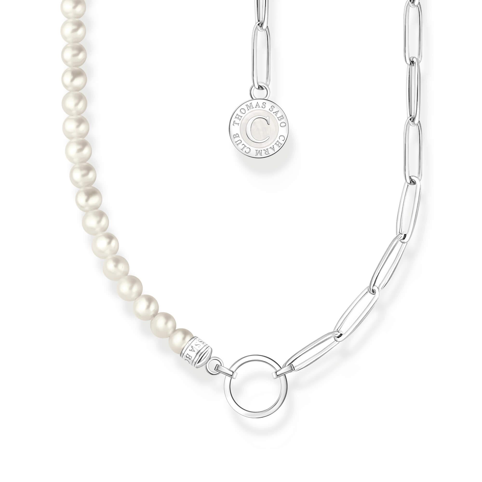 Member Charm Necklace With White Pearl & Charmista Disc