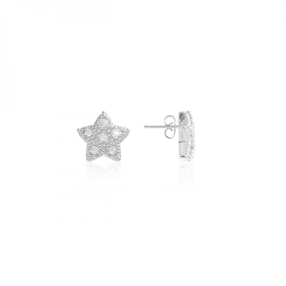 Bella | Silver | Pave Star Stud | Earrings