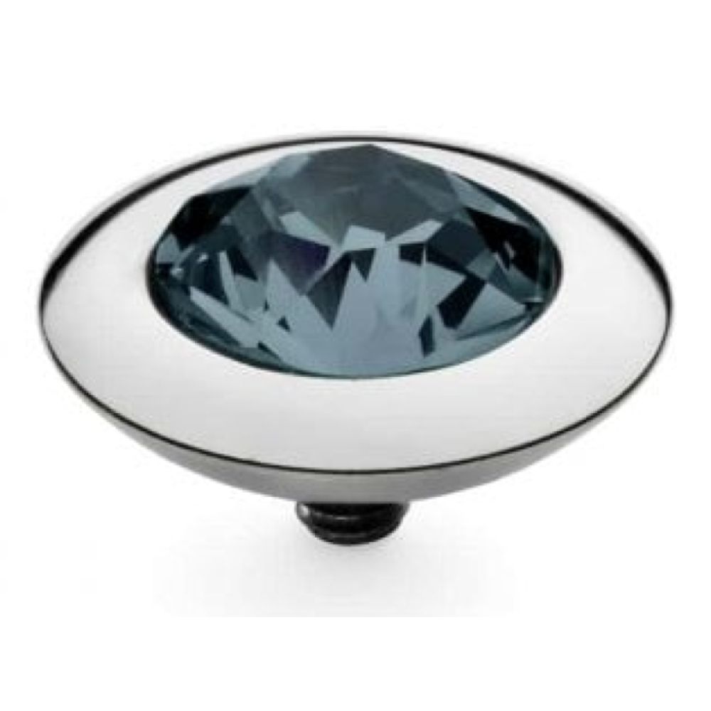 Famosa Silver 13mm Tondo Ring Top Denim Blue