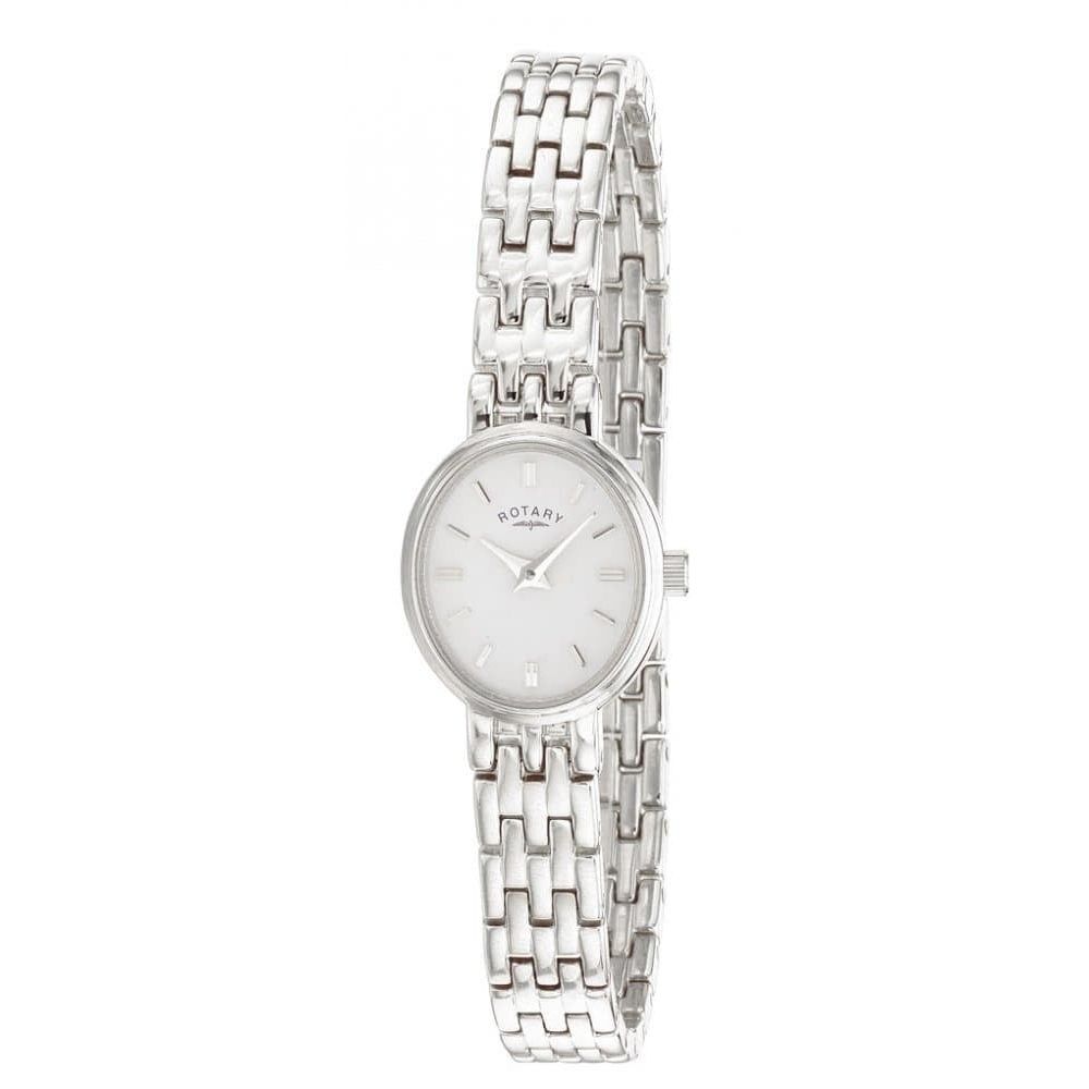 Womens Oval Chrome Bracelet Watch