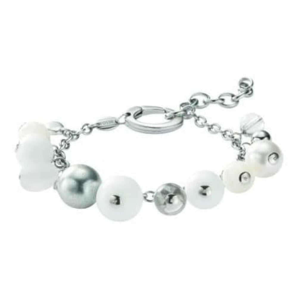 Ladies Stainless Steel Set With Bead Charms Bracelet