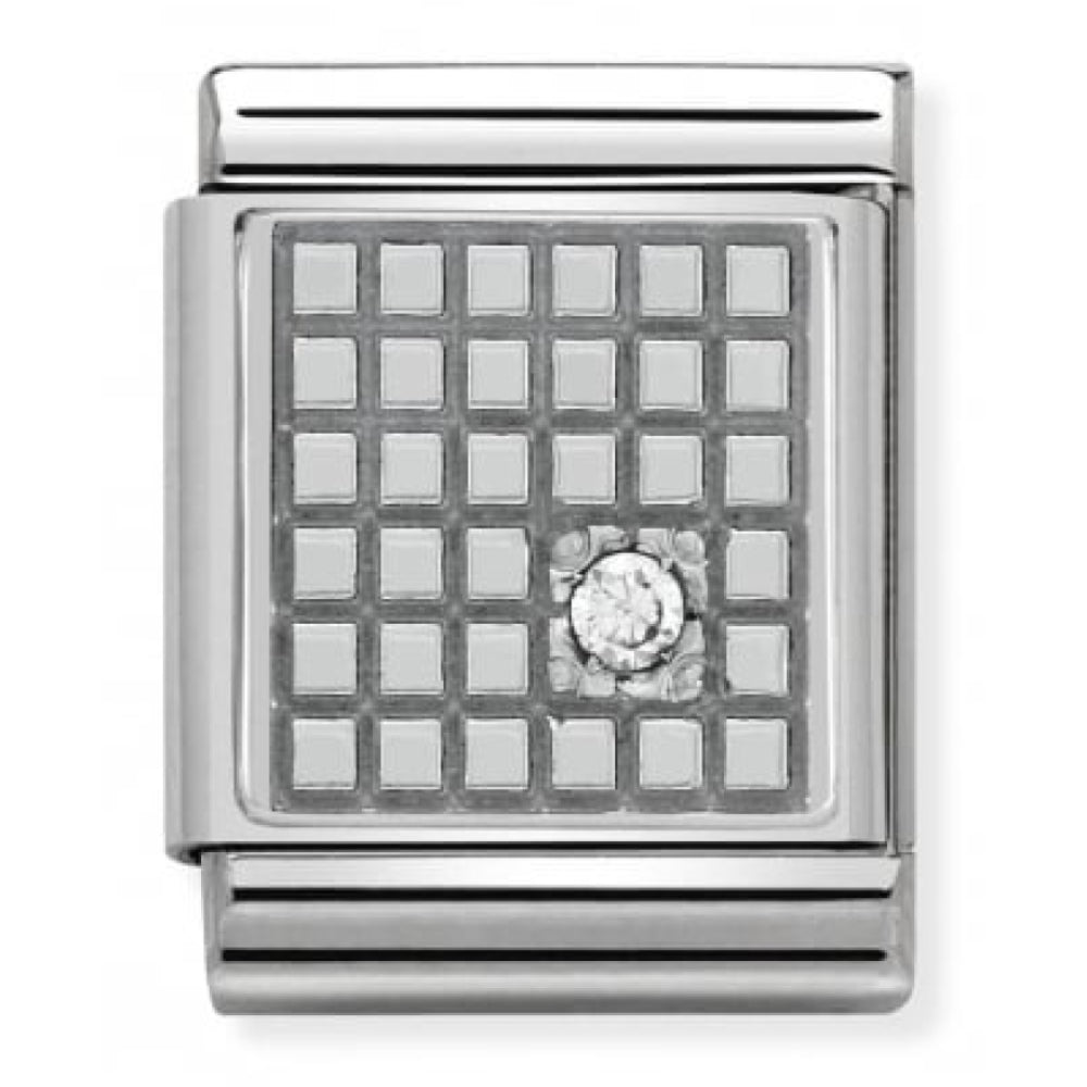 Big CZ Oxidised Grid