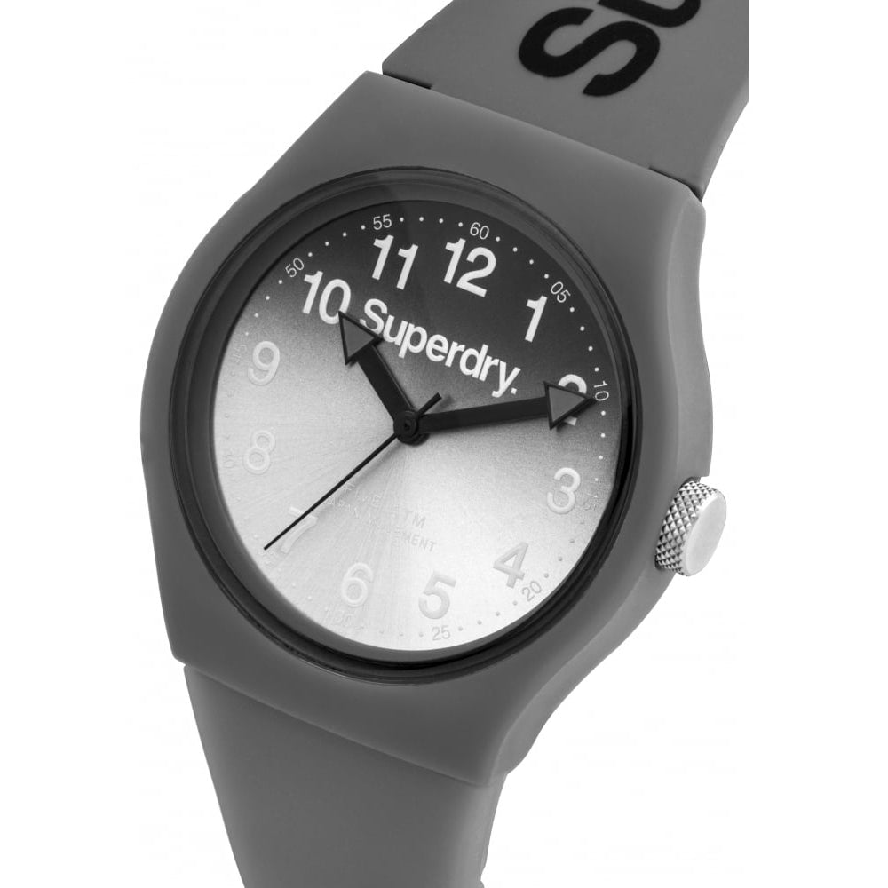 Urban Laser' Grey Silicone Strap Watch With Gradient Grey Mirror Dial
