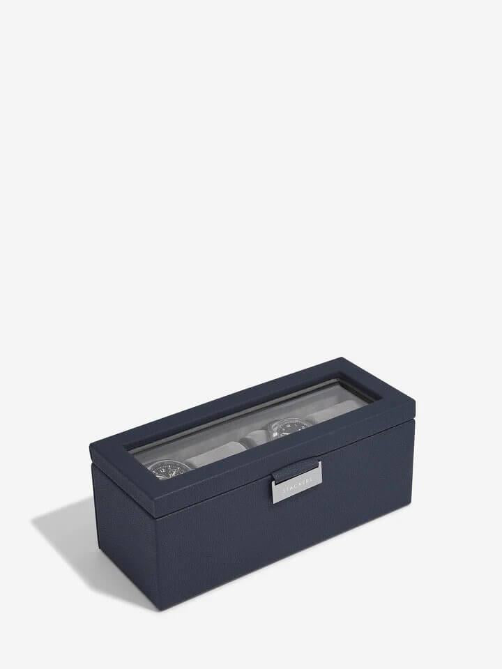 Navy 4 Piece Watch Box