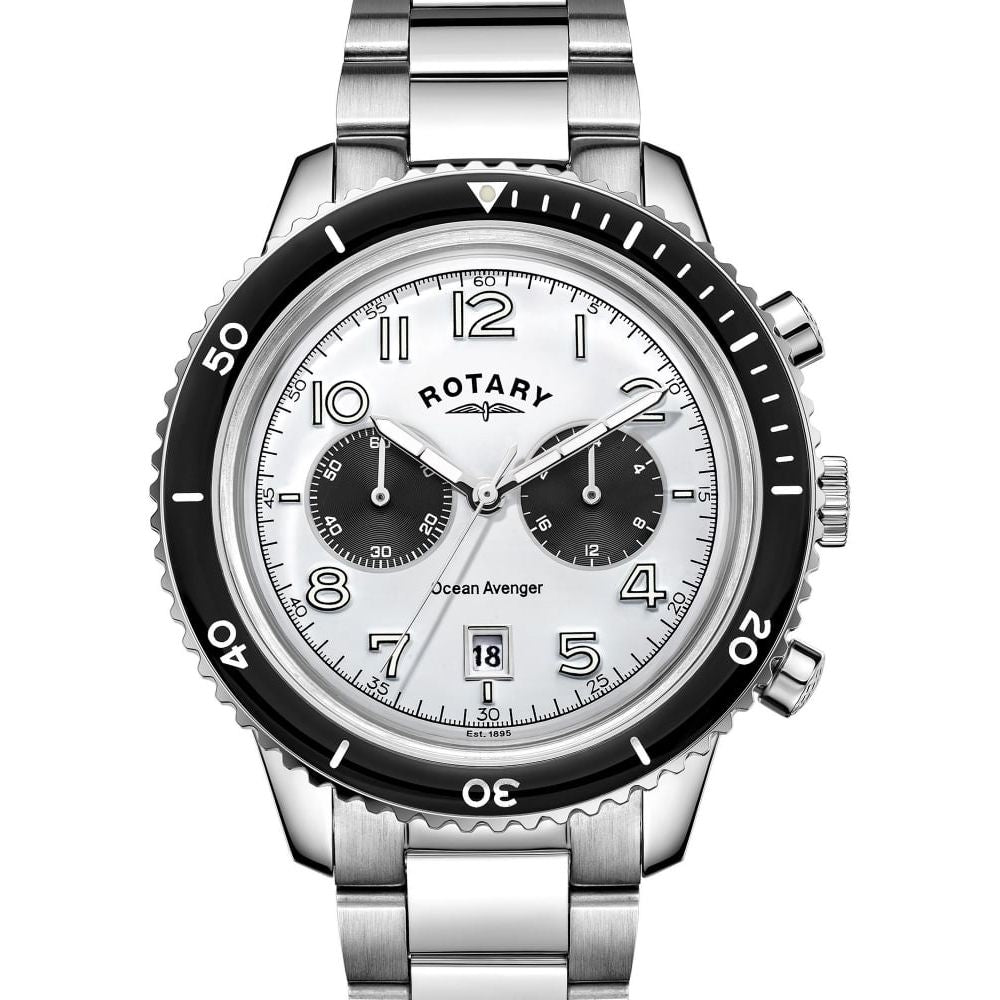 Mens Steel Bracelet Chronograph Watch