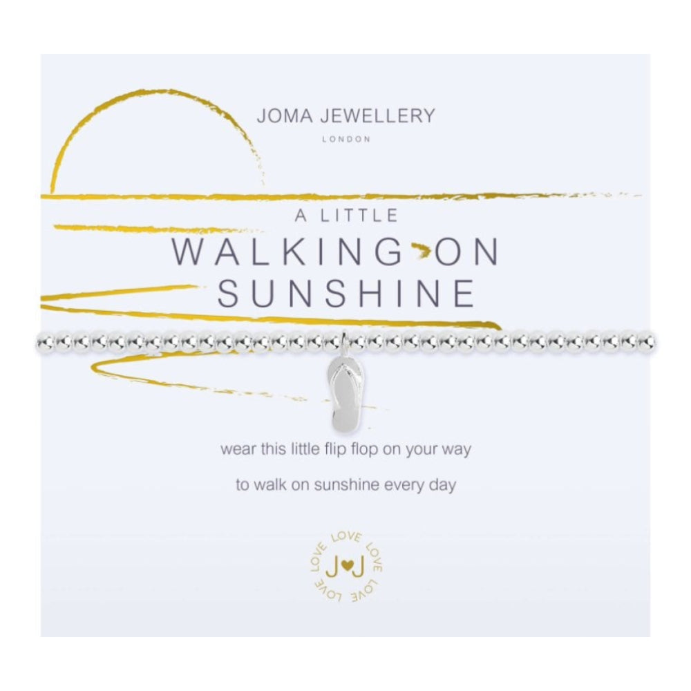 A Little - Walking On Sunshine - Silver Charm - Silver Bracelet - 17.5cm Stretch