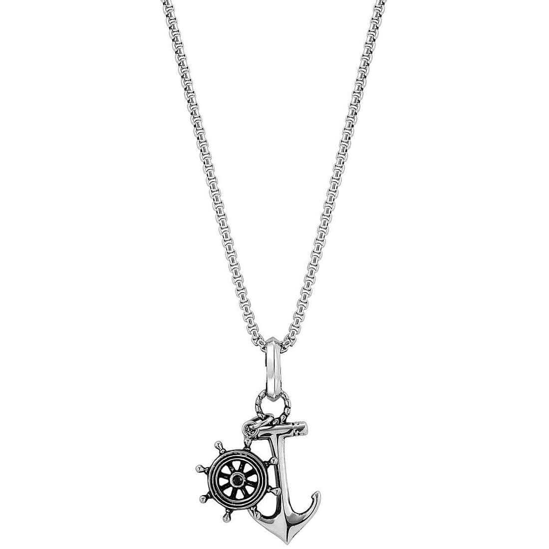 Instinct Marina Stainless Steel Anchor Mens Necklace