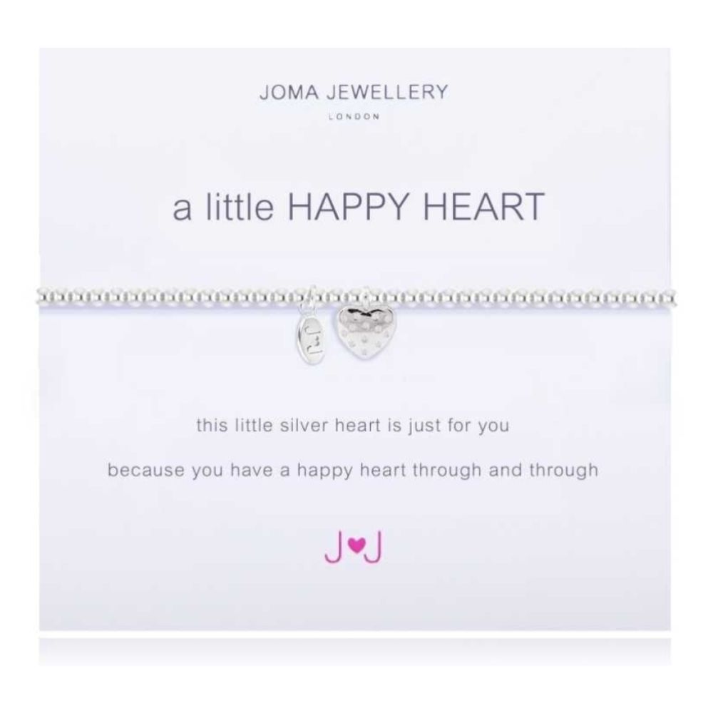 a little HAPPY HEART - bracelet - silver and silver pave heart