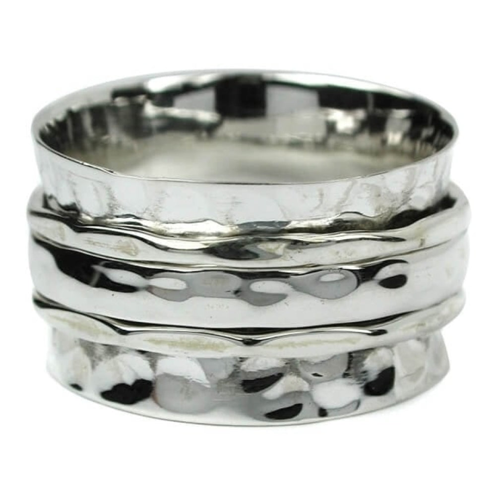 Simple Hammered Spinning Ring