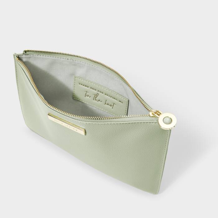 Bridal Semi-Precious Stone Pouch 'Thank You For Helping Me Tie The Knot' Amazonite
