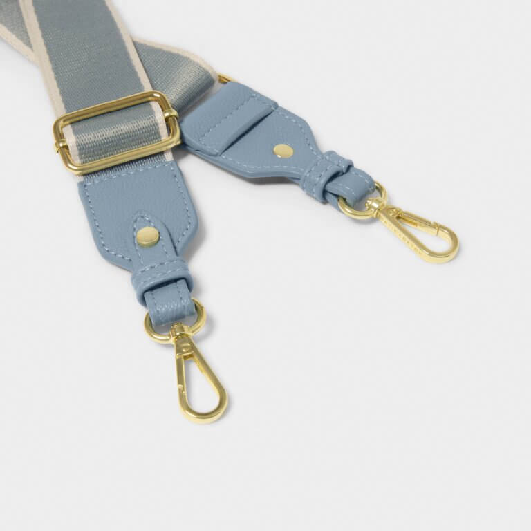 Stripe Canvas Strap In Cornflower Blue