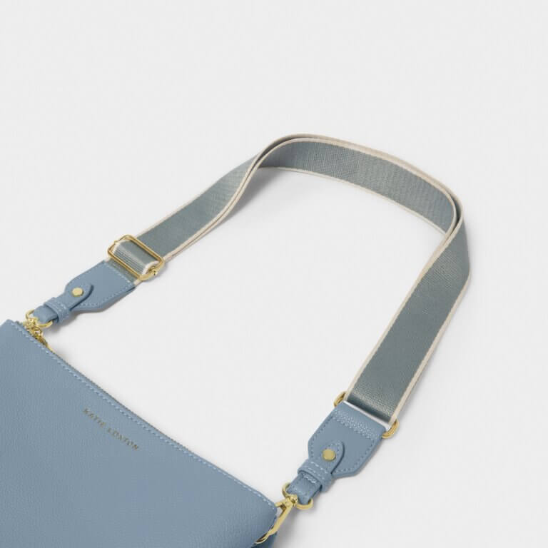Stripe Canvas Strap In Cornflower Blue