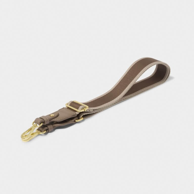 Stripe Canvas Strap In Mocha